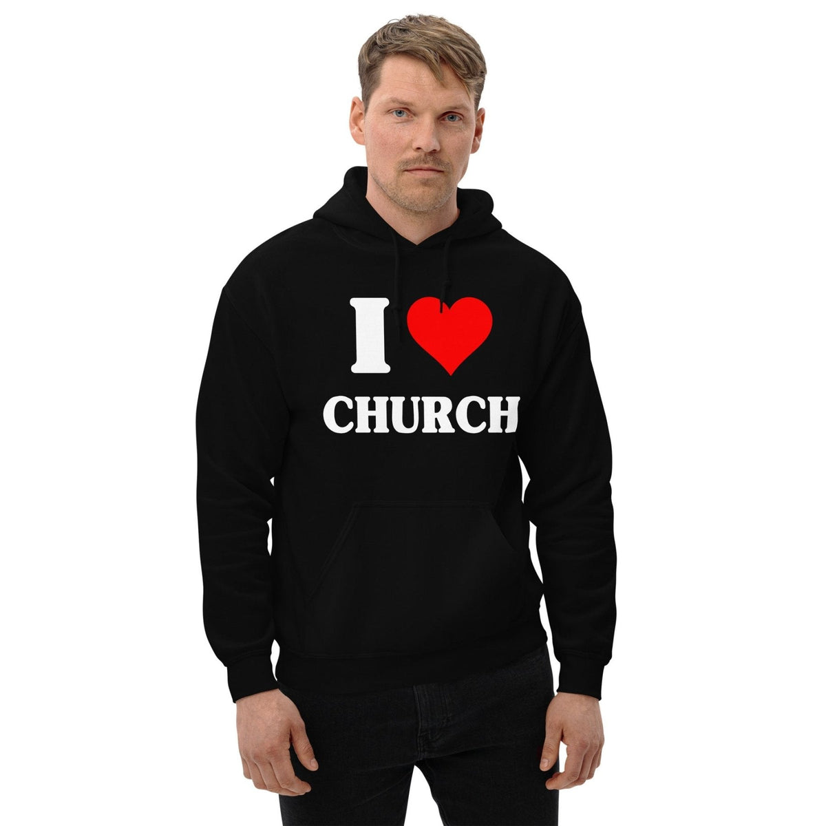 I Love Church Hoodie product image 3