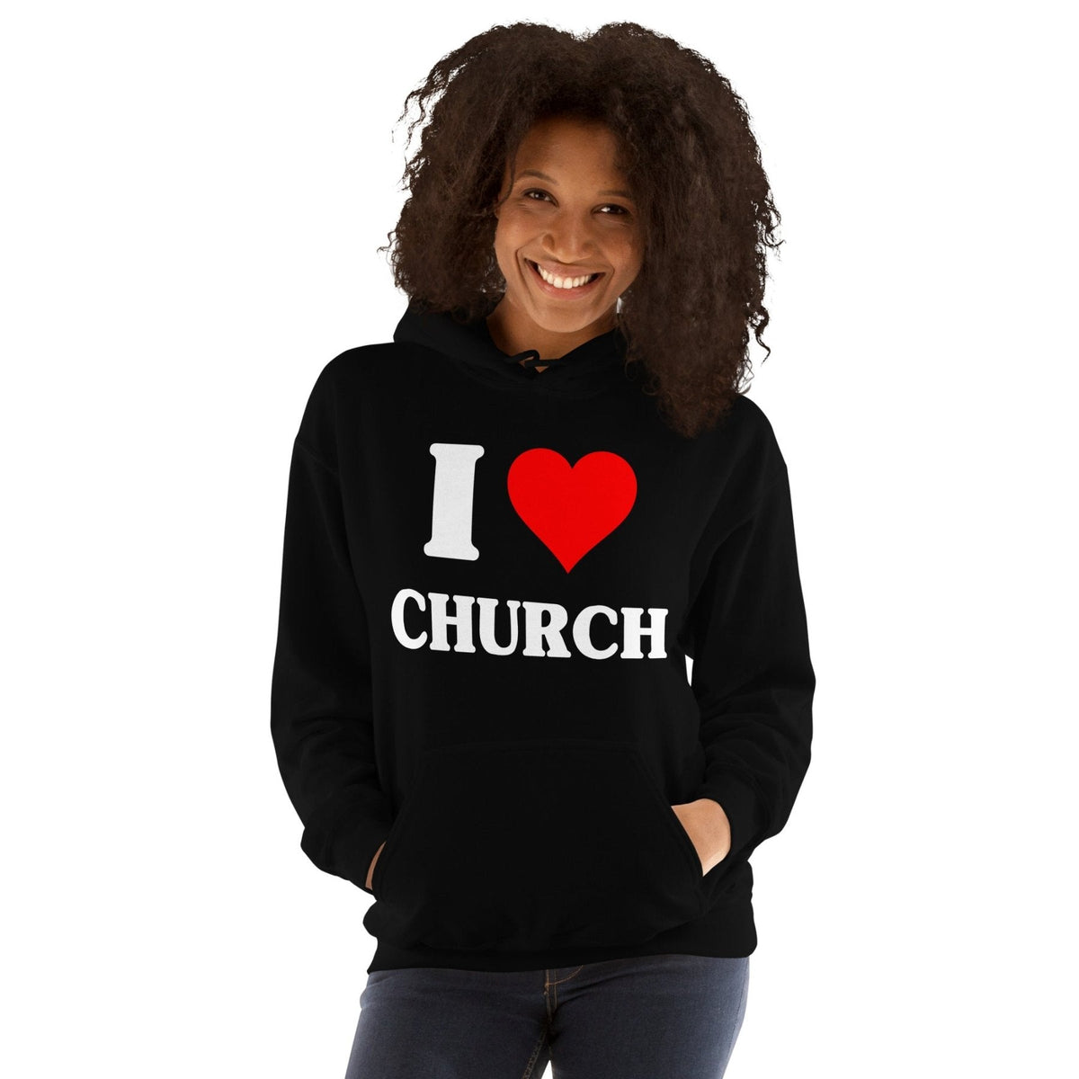 I Love Church Hoodie product image 2
