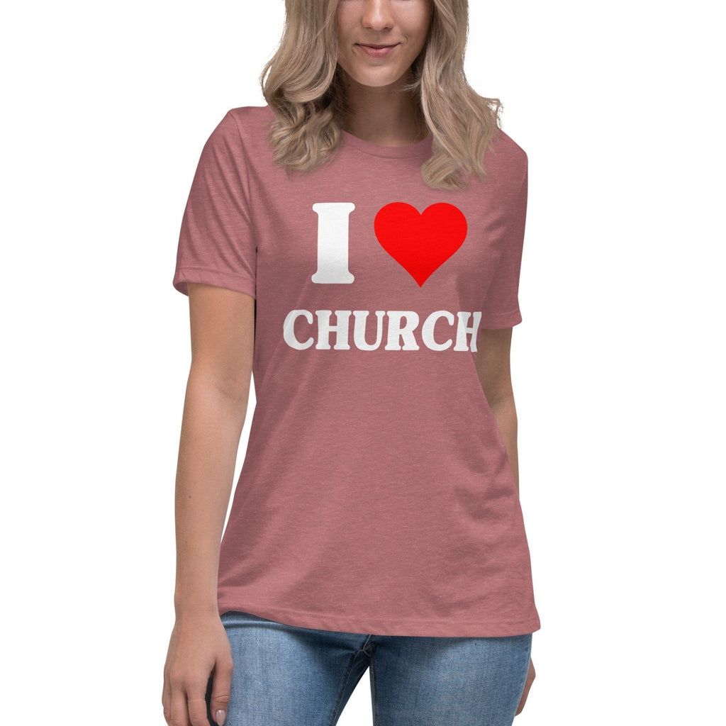 I Love Church Women's Shirt product image 5