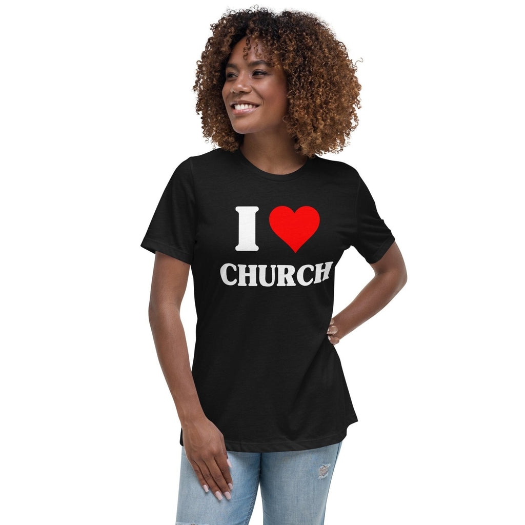 I Love Church Women's Shirt product image 2
