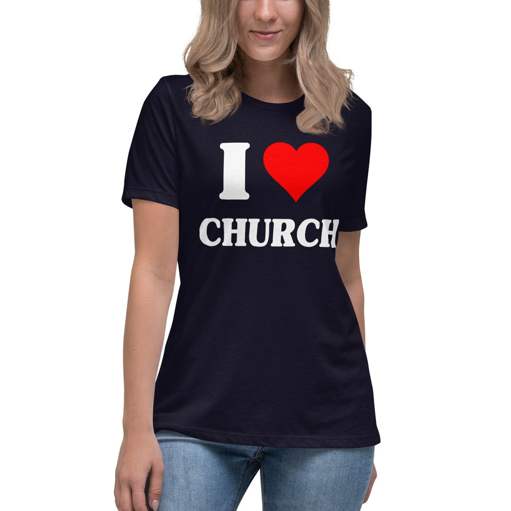 I Love Church Women's Shirt product image 3