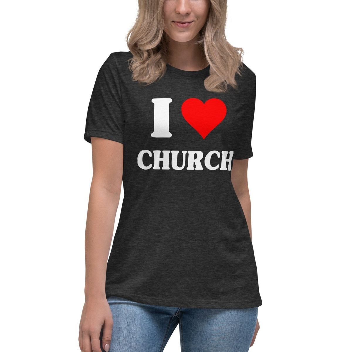 I Love Church Women's Shirt product image 4