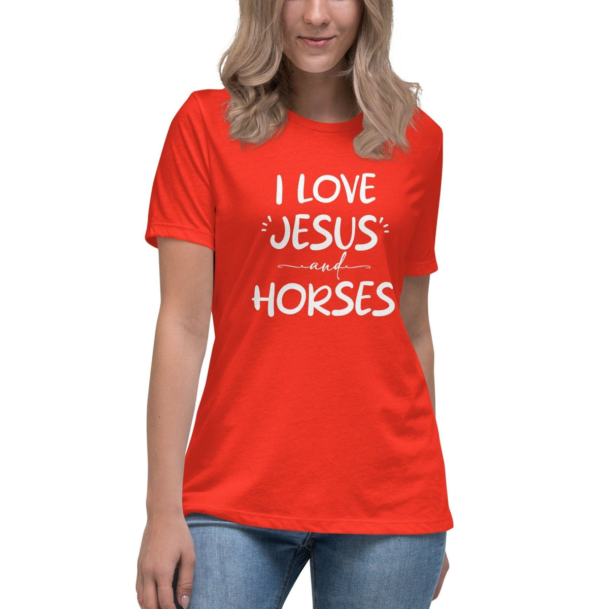 I Love Jesus And Horses Women's Shirt product image 5