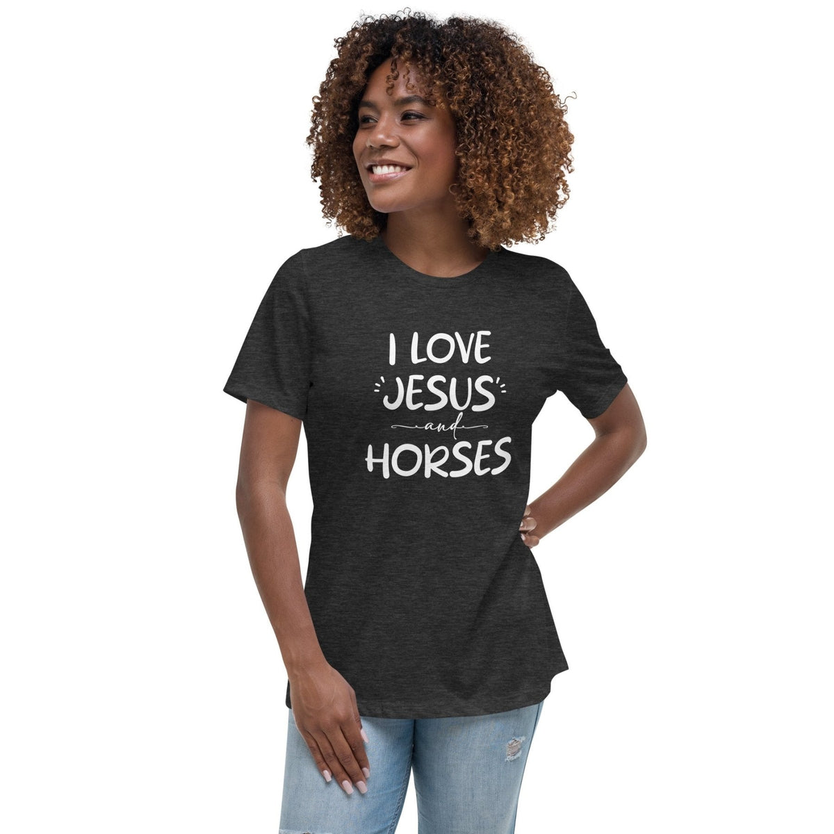 I Love Jesus And Horses Women's Shirt product image 2