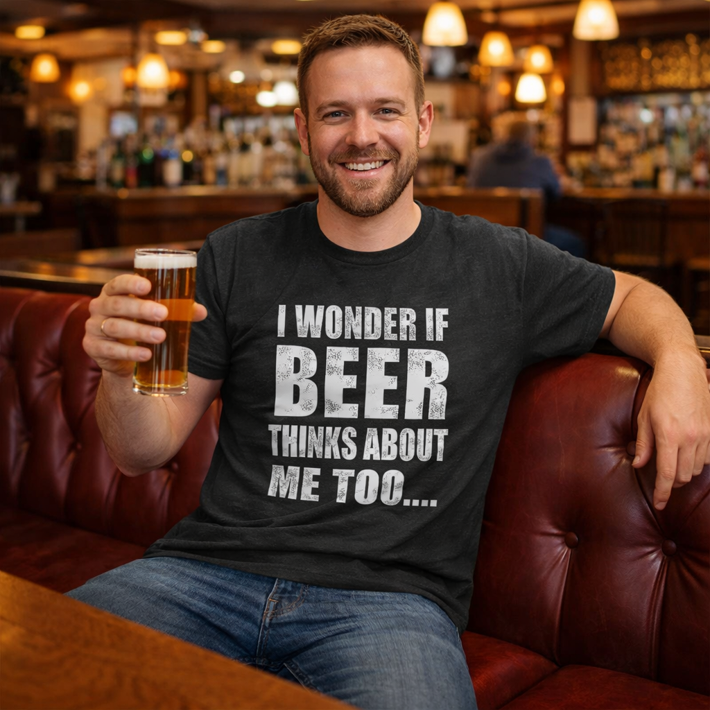 Wonder if Beer Thinks About Me Men's T Shirt product image 2