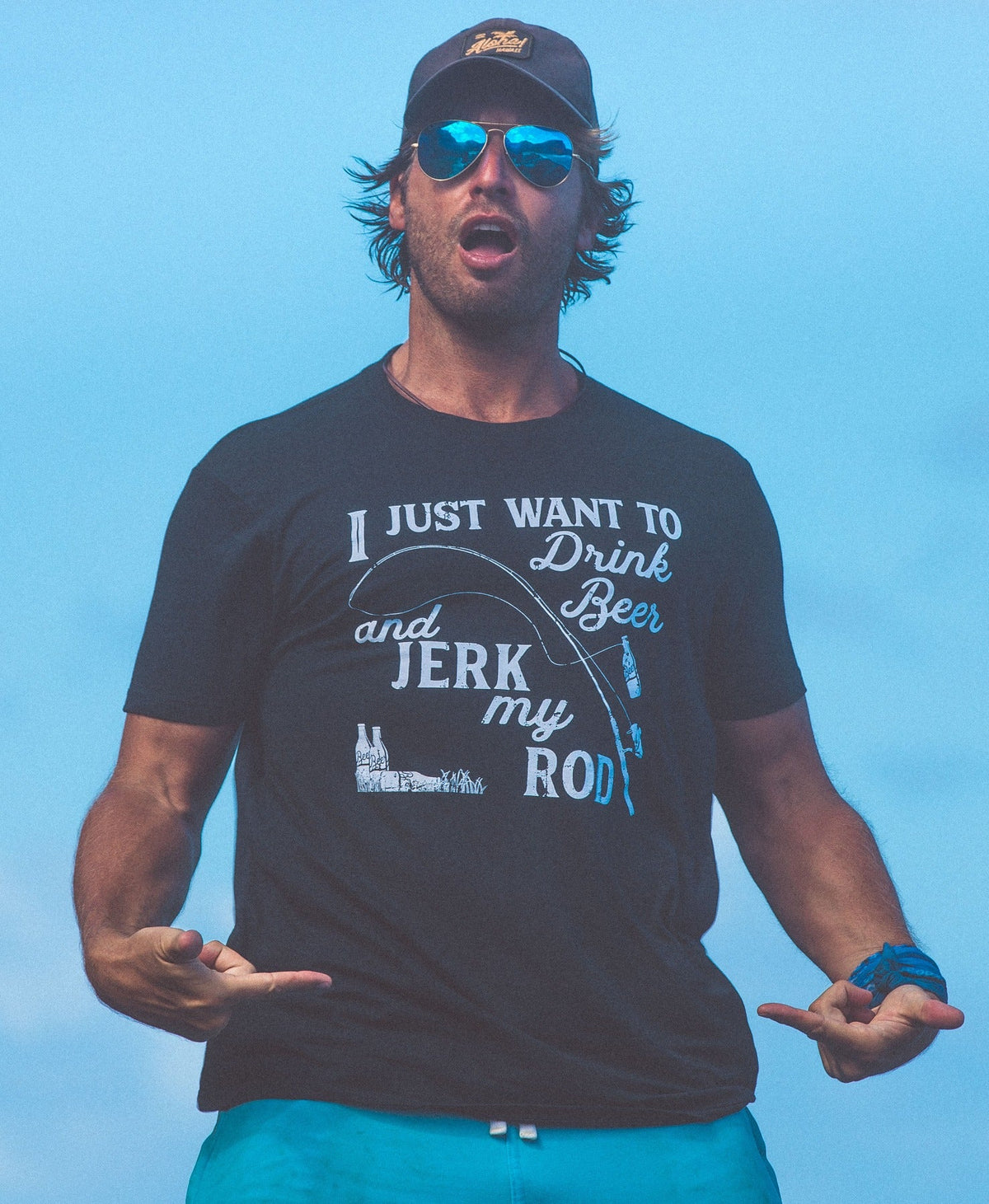 I Just Want To Drink Beer And Jerk My Rod Men's T Shirt product image 2