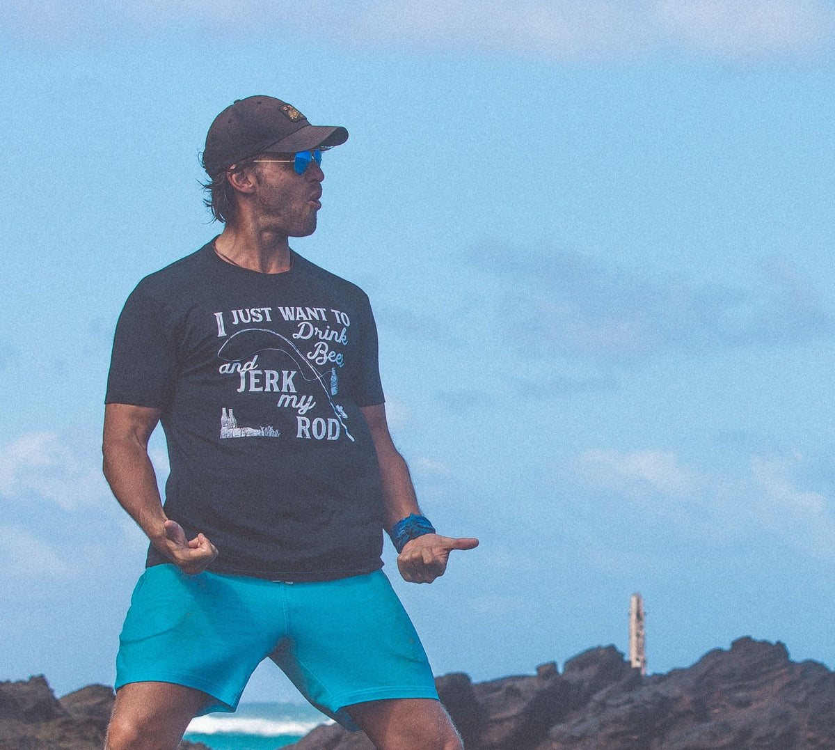 I Just Want To Drink Beer And Jerk My Rod Men's T Shirt product image 4