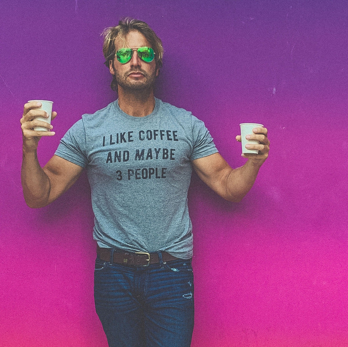I Like Coffee And Maybe 3 People Men's T Shirt product image 2
