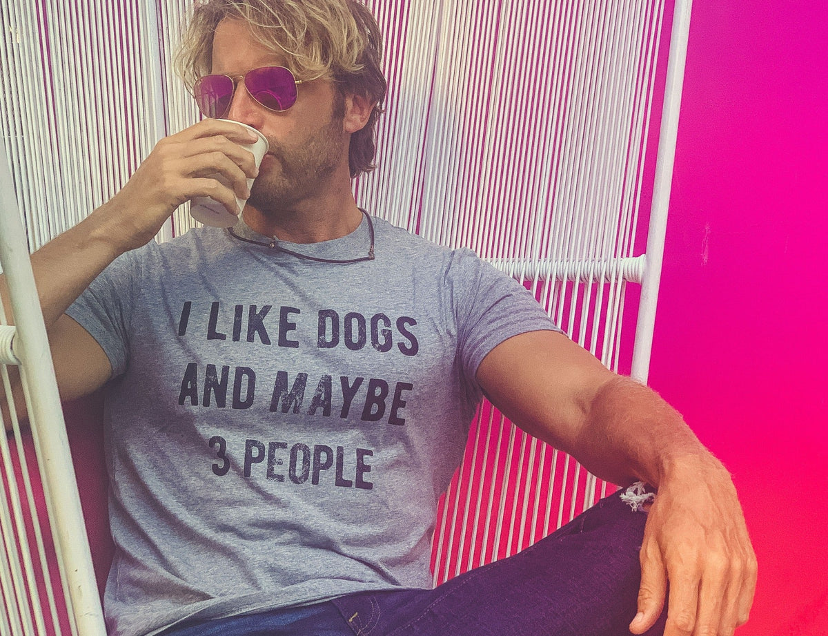 I Like Dogs And Maybe 3 People Men's T Shirt product image 2