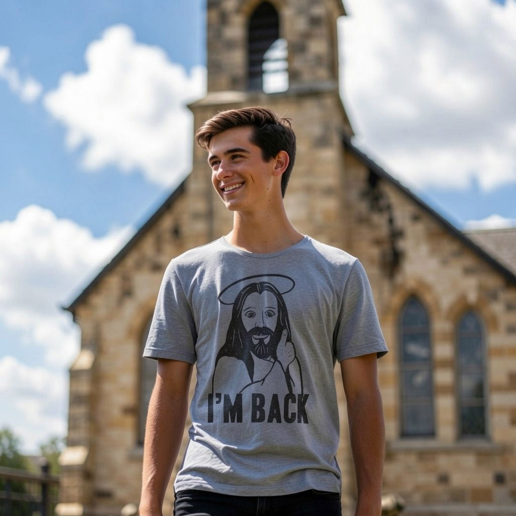 I'm Back Jesus Men's T Shirt product image 4