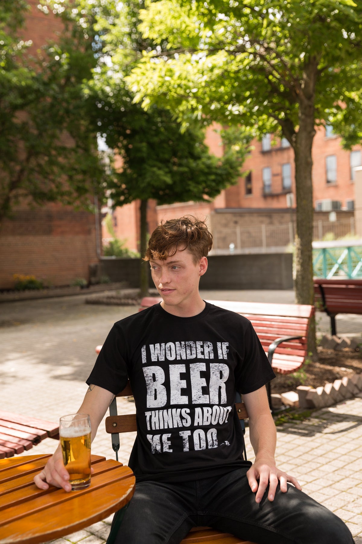 Wonder if Beer Thinks About Me Men's T Shirt product image 6