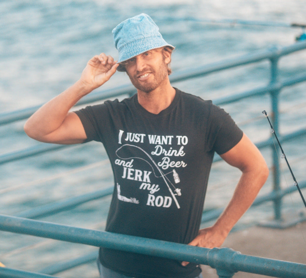 I Just Want To Drink Beer And Jerk My Rod Men's T Shirt product image 5