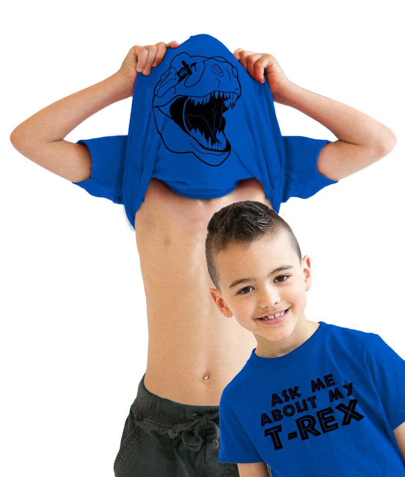 Ask Me About My T-Rex Flip Youth T Shirt product image 14
