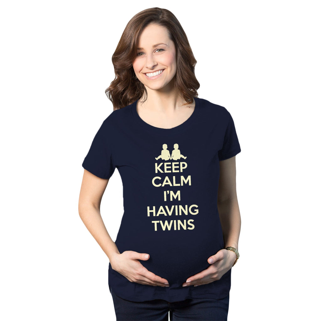 Keep Calm I'm Having Twins Maternity T Shirt product image 1