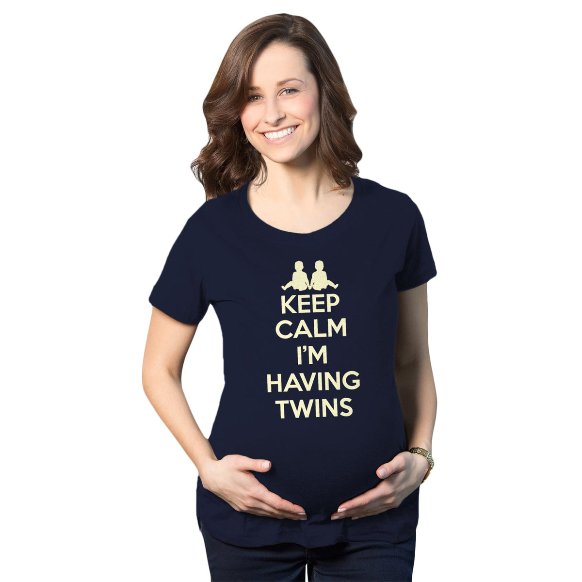 Keep Calm I'm Having Twins Maternity T Shirt product image 1