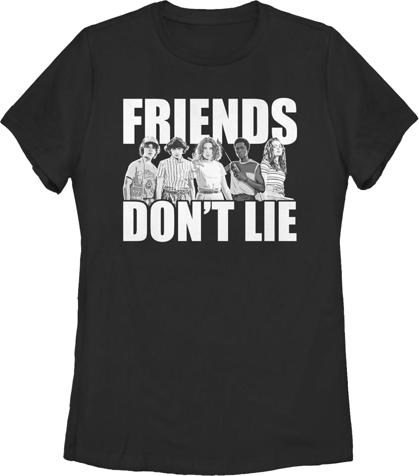 Womens Friends Don't Lie Stranger Things Shirt product image 1