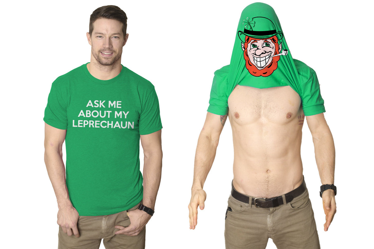 Ask Me About My Leprechaun Flip Men's T Shirt product image 1