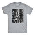 Proud Husband of a Freaking Awesome Wife Men's T Shirt product image 1
