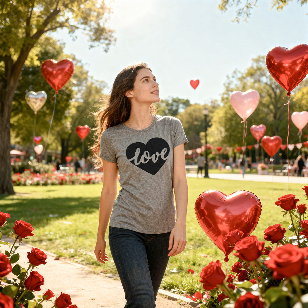 Love Heart Script Women's T Shirt product image 4