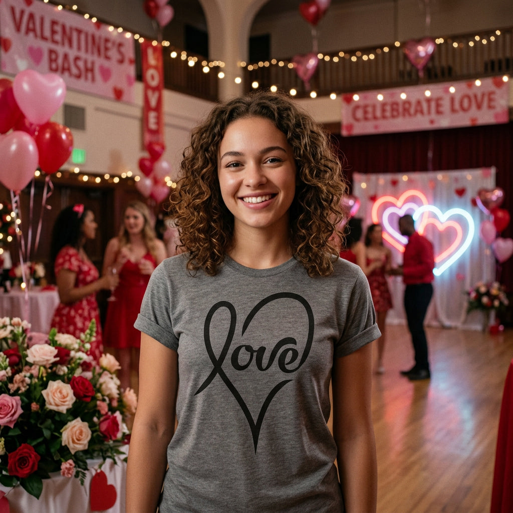 Love Heart Script Women's T Shirt product image 5