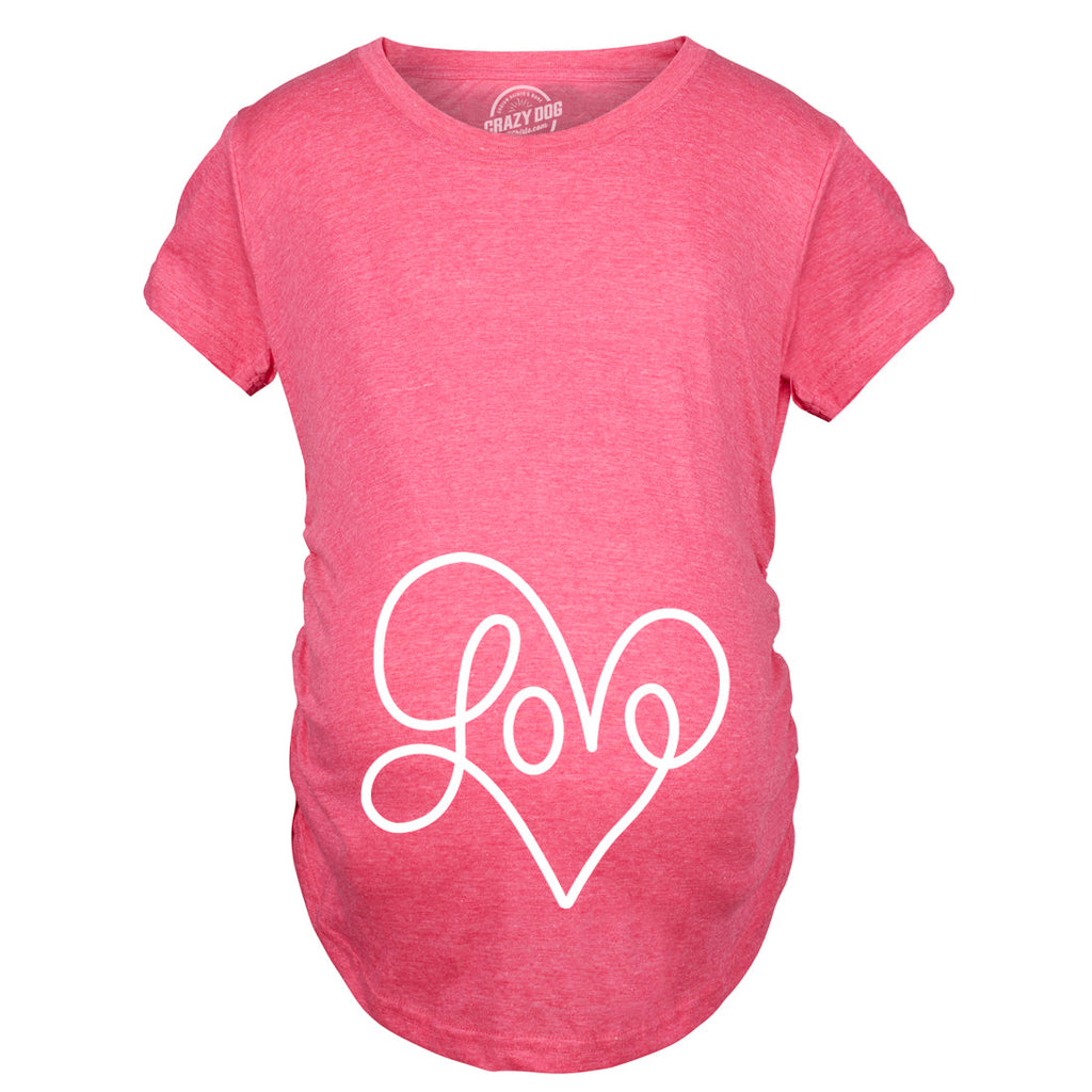 Love Script Heart Maternity T Shirt product image 3