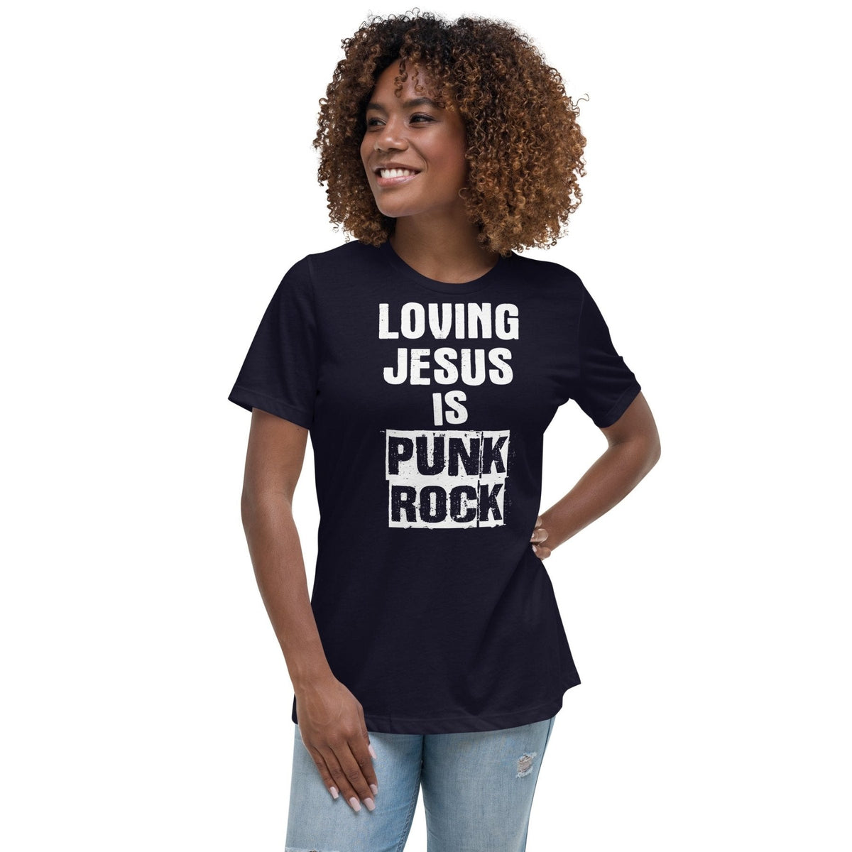 Loving Jesus Is Punk Rock Women's Shirt product image 2