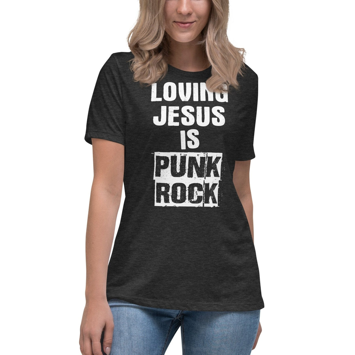 Loving Jesus Is Punk Rock Women's Shirt product image 4