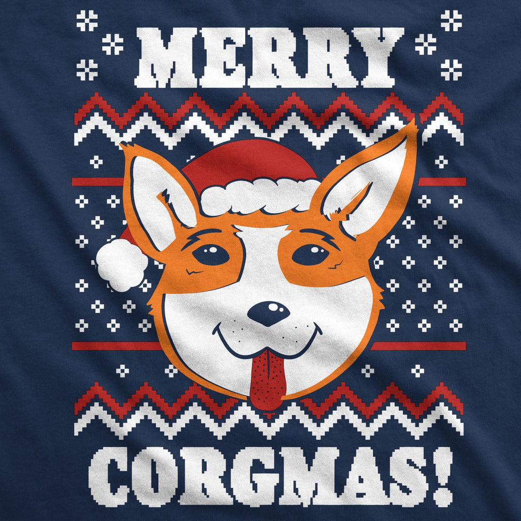 Merry Corgmas Ugly Christmas Sweater Men's T Shirt product image 3