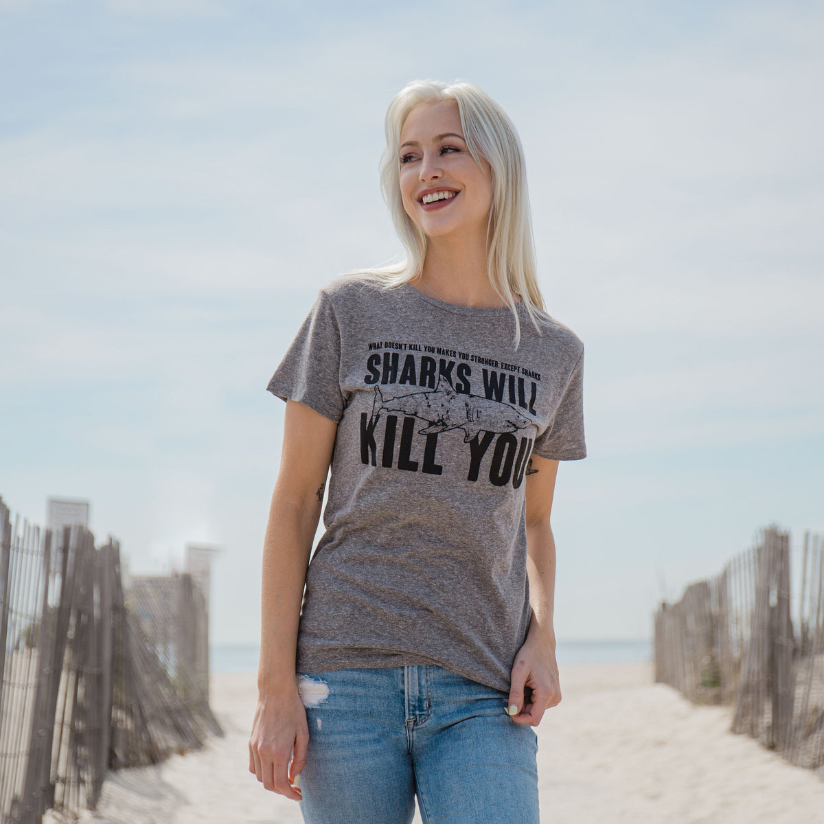 Sharks Will Kill You Women's T Shirt product image 8