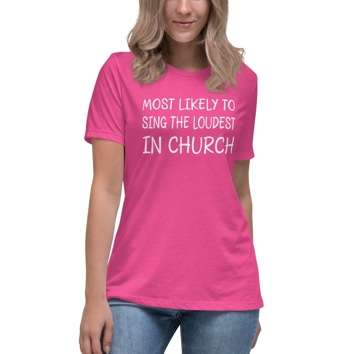 Most Likely To Sing Loudest In Church Women's Shirt product image 5