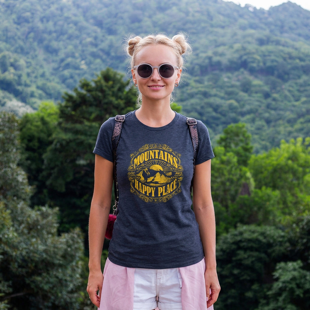 Mountains Are My Happy Place Women's T Shirt product image 4