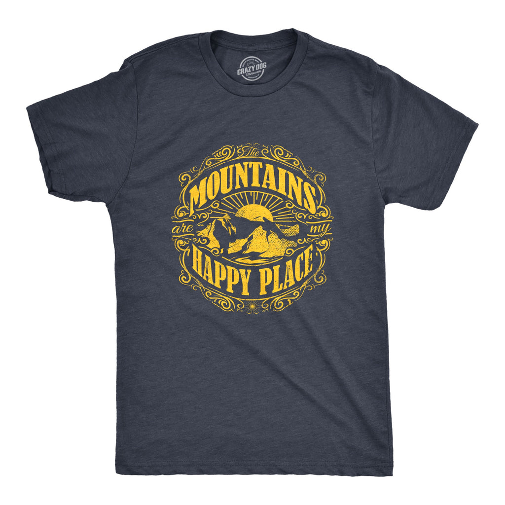 Mountains Are My Happy Place Men's T Shirt product image 1