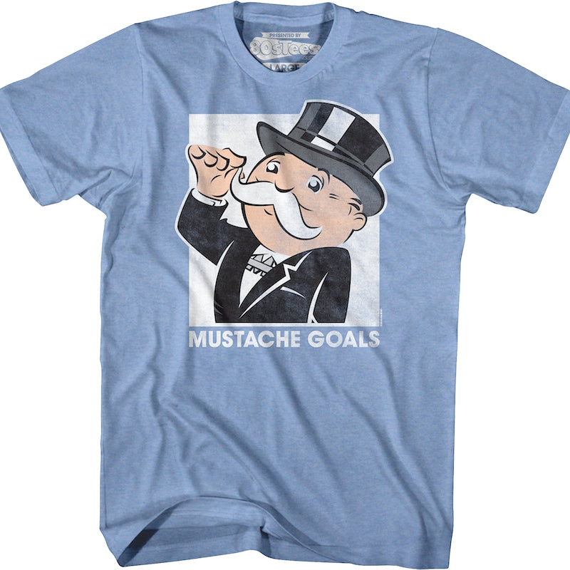 Blue Mustache Goals Monopoly T-Shirt product image 1