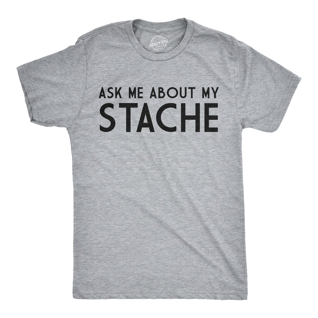 Ask Me About My Mustache Flip Men's T Shirt product image 1