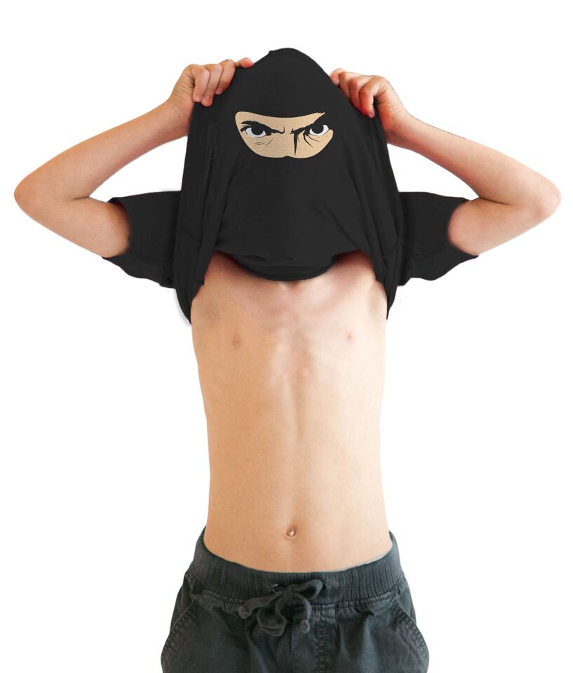 Ask Me About My Ninja Disguise Flip Youth T Shirt product image 2