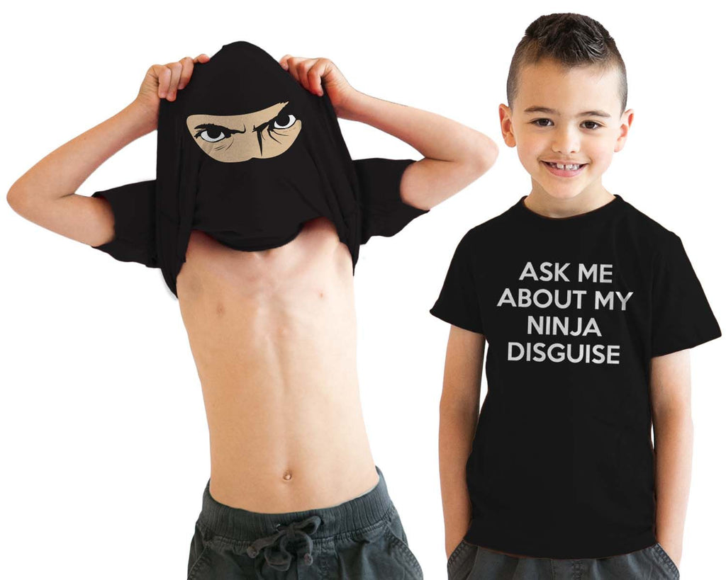 Ask Me About My Ninja Disguise Flip Youth T Shirt product image 6