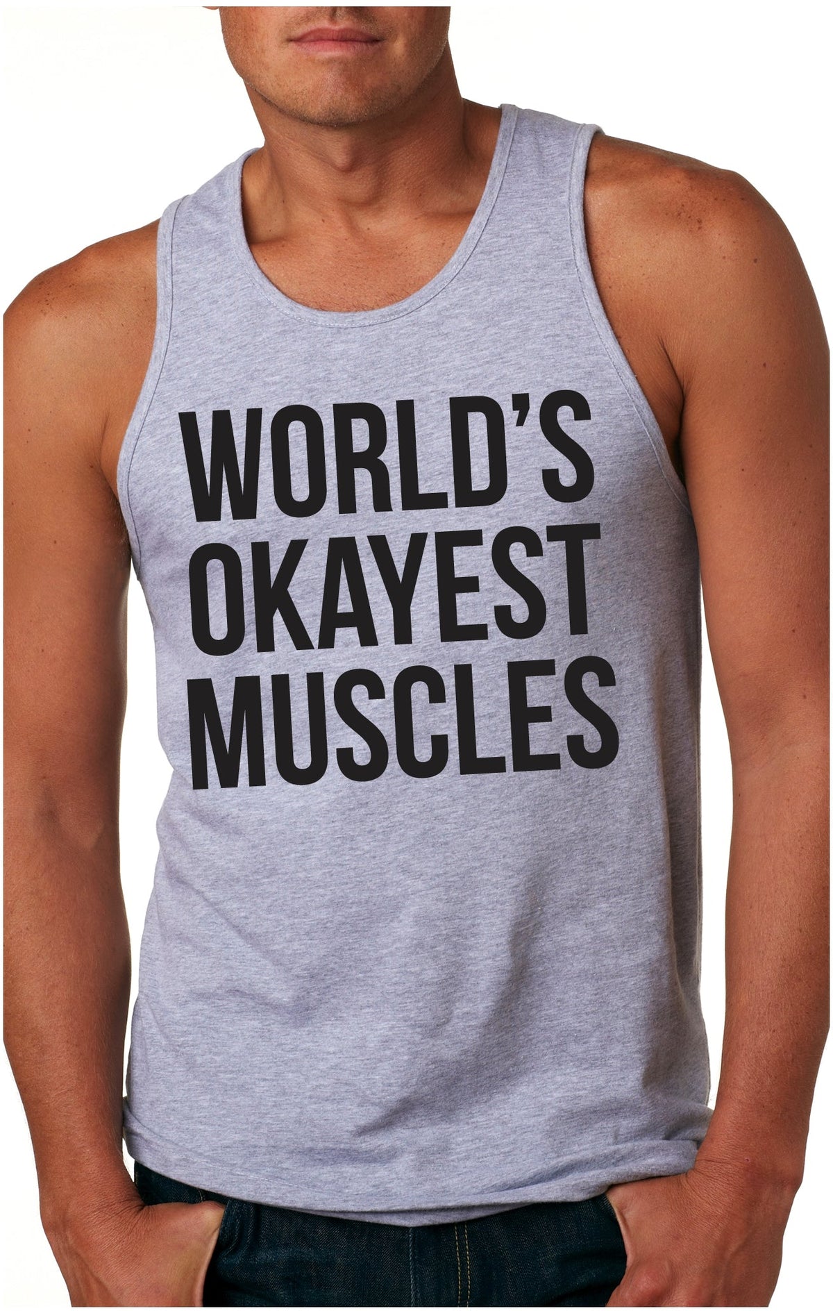 World's Okayest Muscles Men's Tank Top
