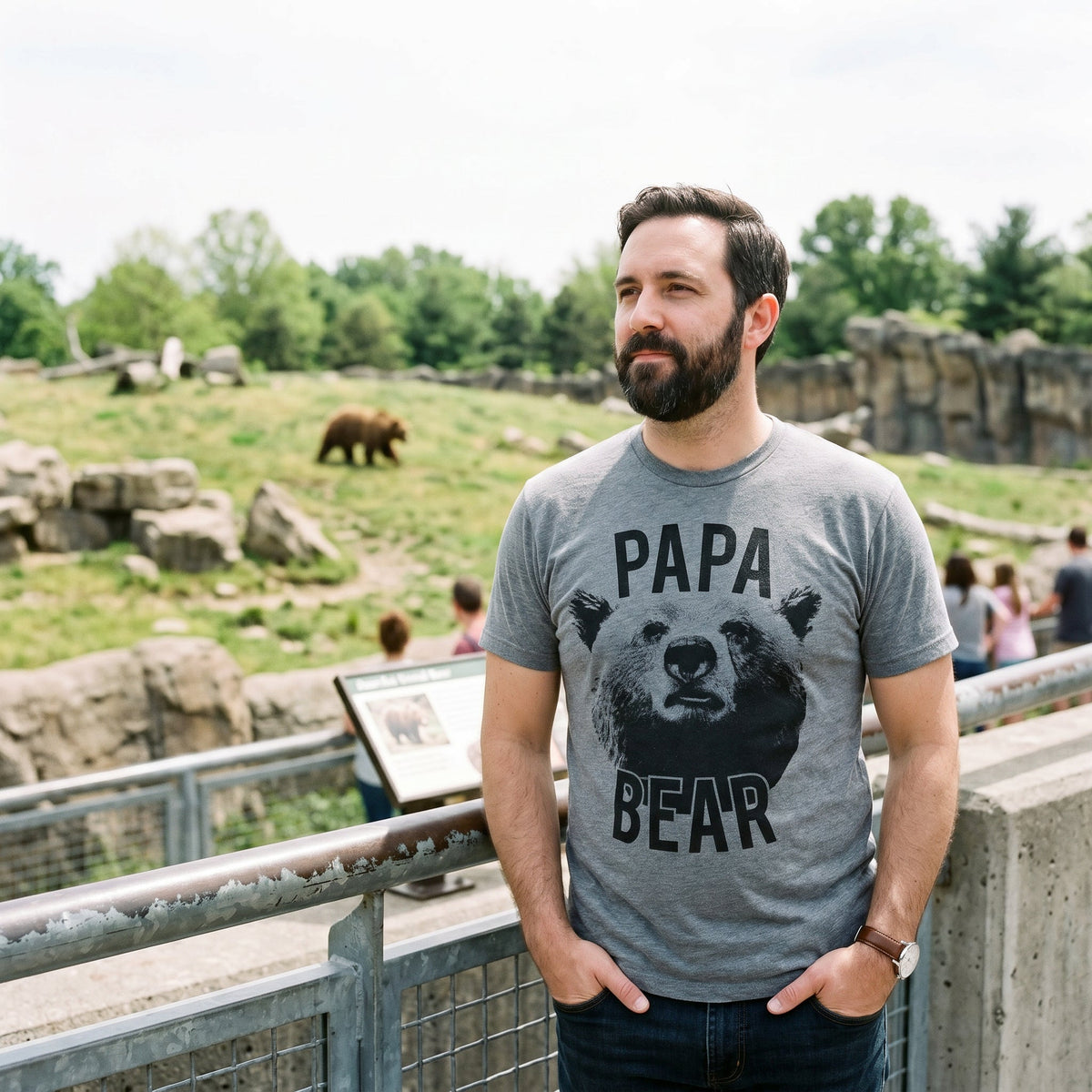 Papa Bear Realistic Men's T Shirt product image 4