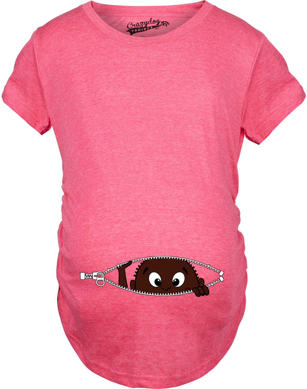 African American Peeking Baby Maternity T Shirt product image 6