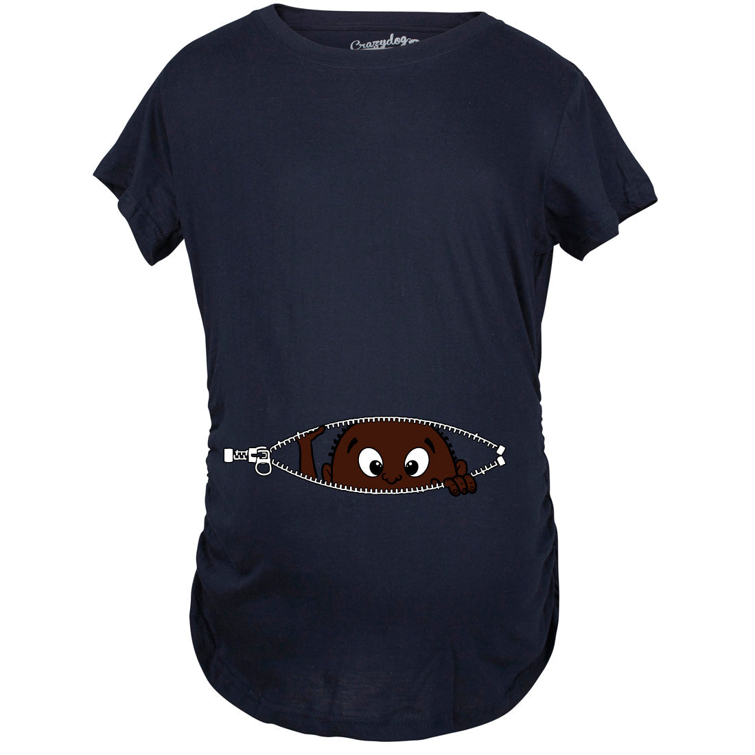 African American Peeking Baby Maternity T Shirt product image 5