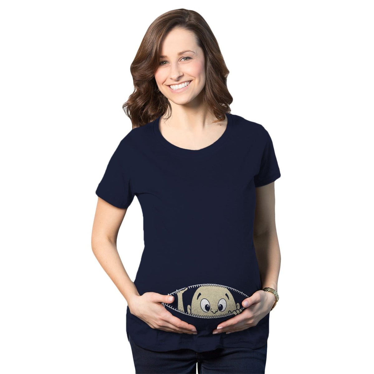 Peeking Baby Maternity T Shirt product image 1