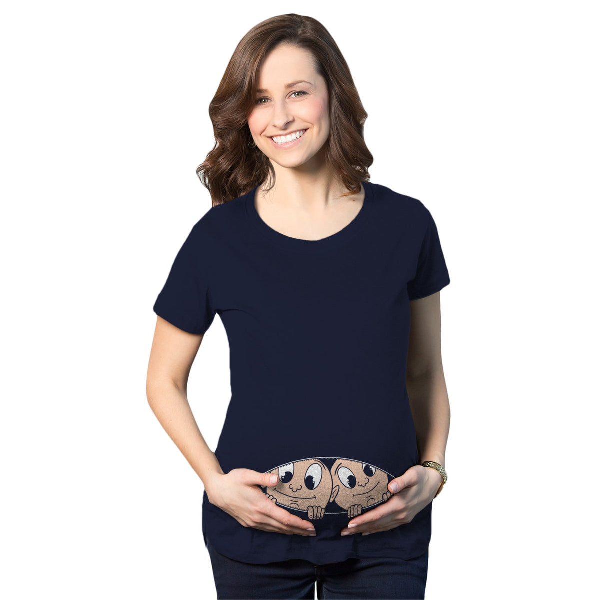 Peeking Twins Maternity T Shirt product image 1