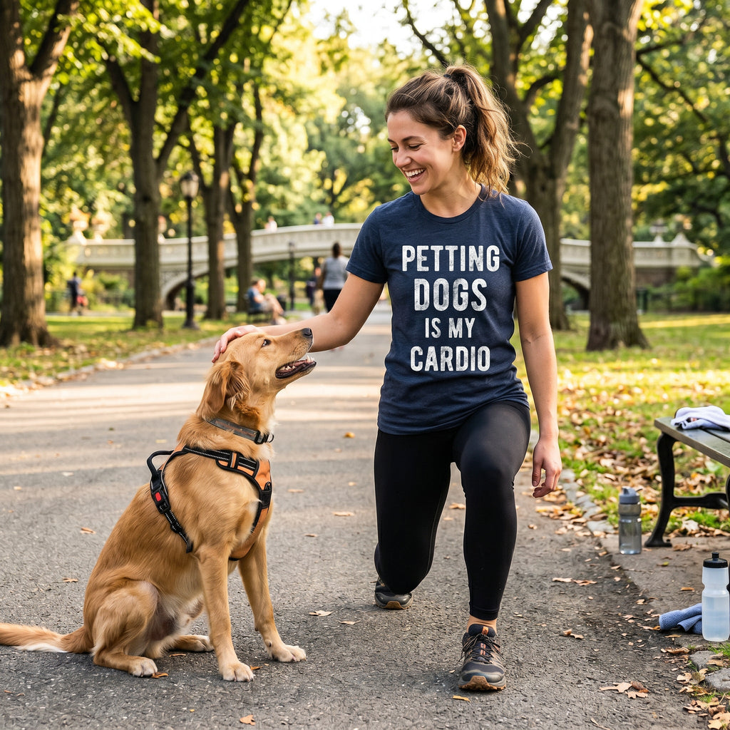 Petting Dogs Is My Cardio Women's T Shirt product image 2