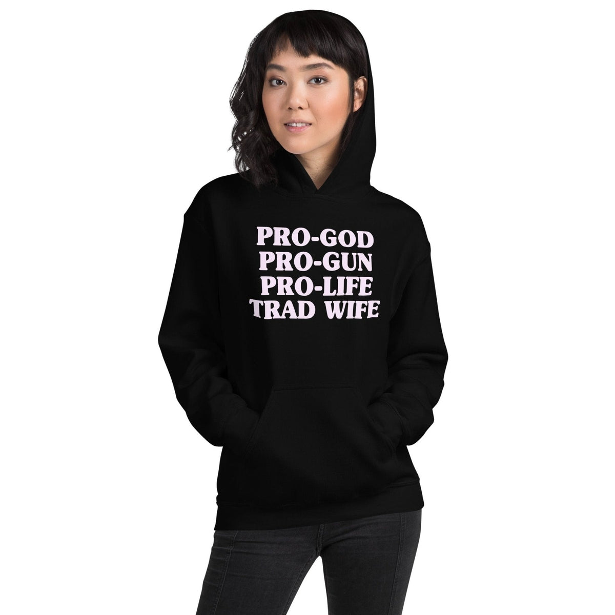 Pro-God Pro-Gun Pro-Life Trad Wife Hoodie product image 3