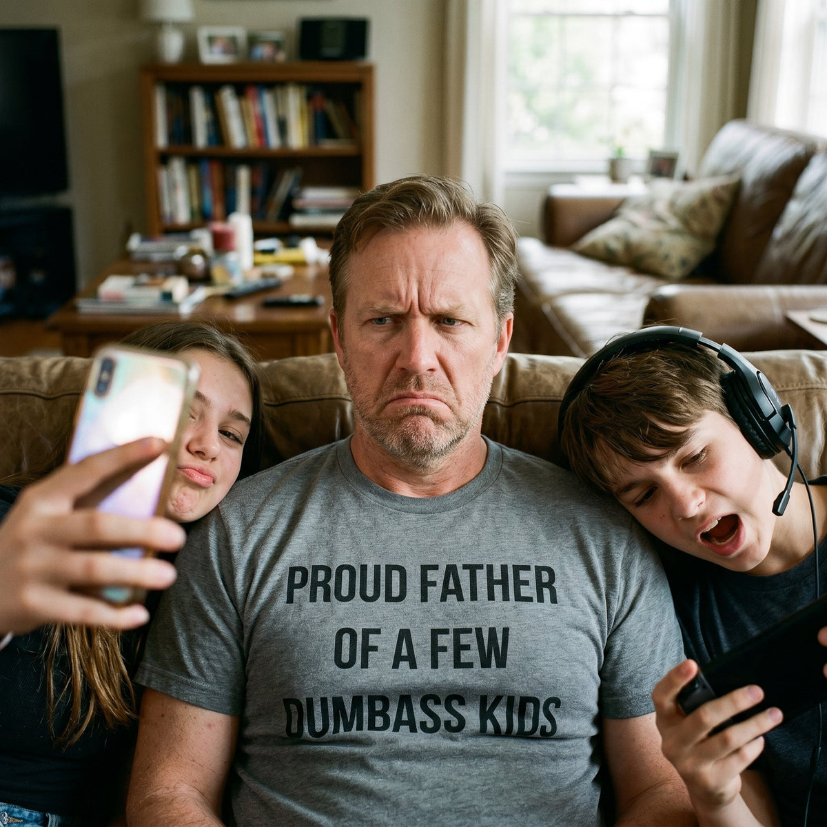 Proud Father Of A Few Dumbass Kids Men's T Shirt product image 5