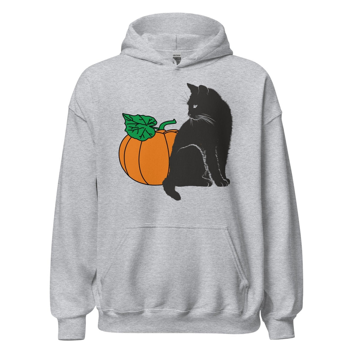 Pumpkin and Black Cat Hoodie product image 4