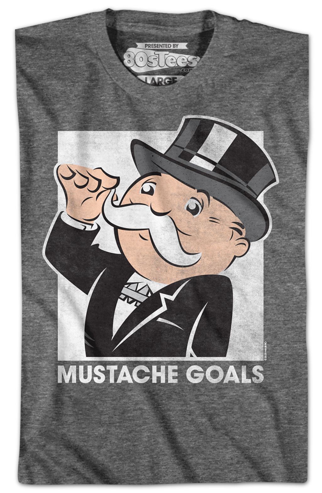 Rich Uncle Pennybags Mustache Goals Monopoly T-Shirt product image 2