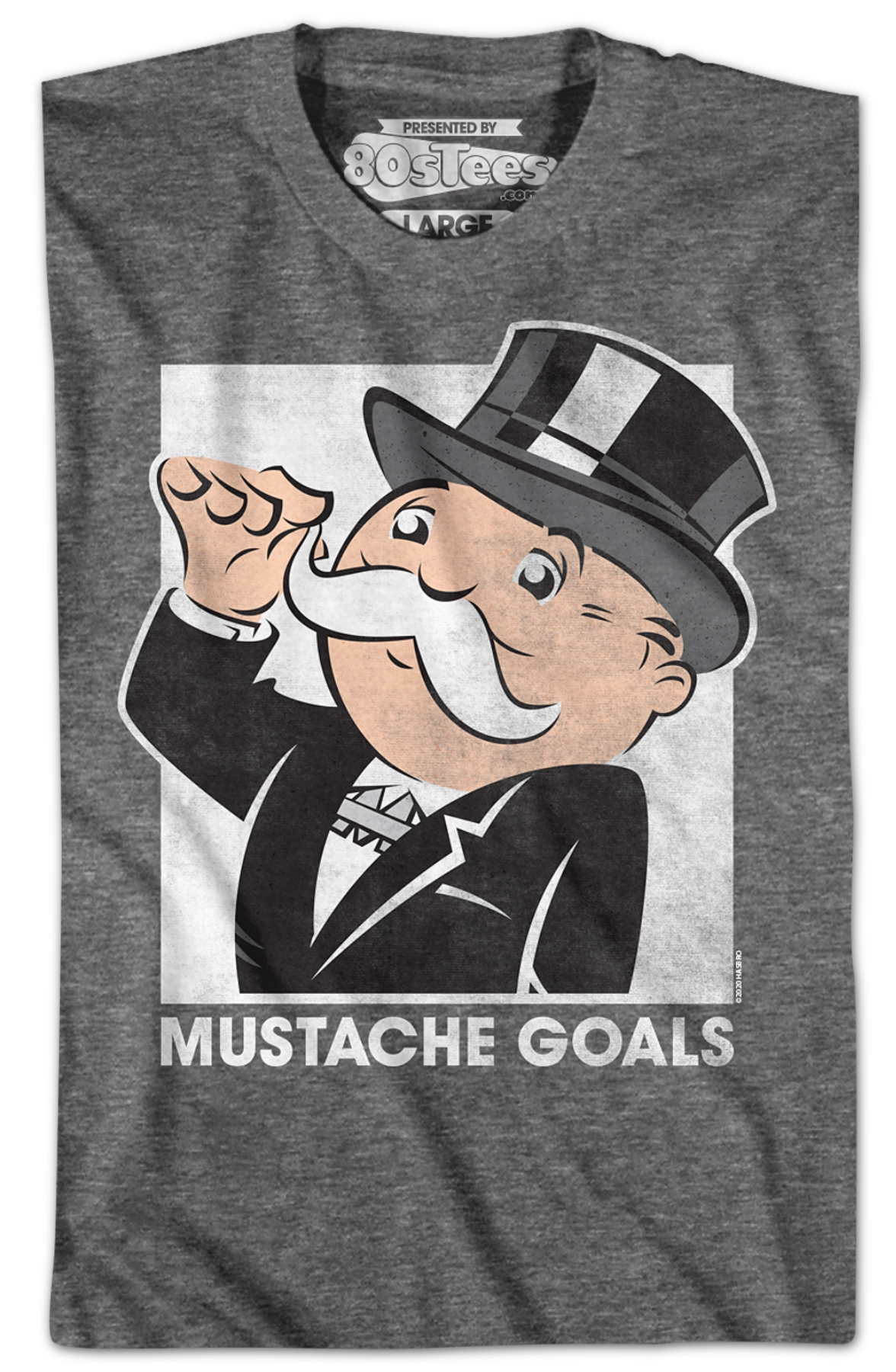 Rich Uncle Pennybags Mustache Goals Monopoly T-Shirt product image 2