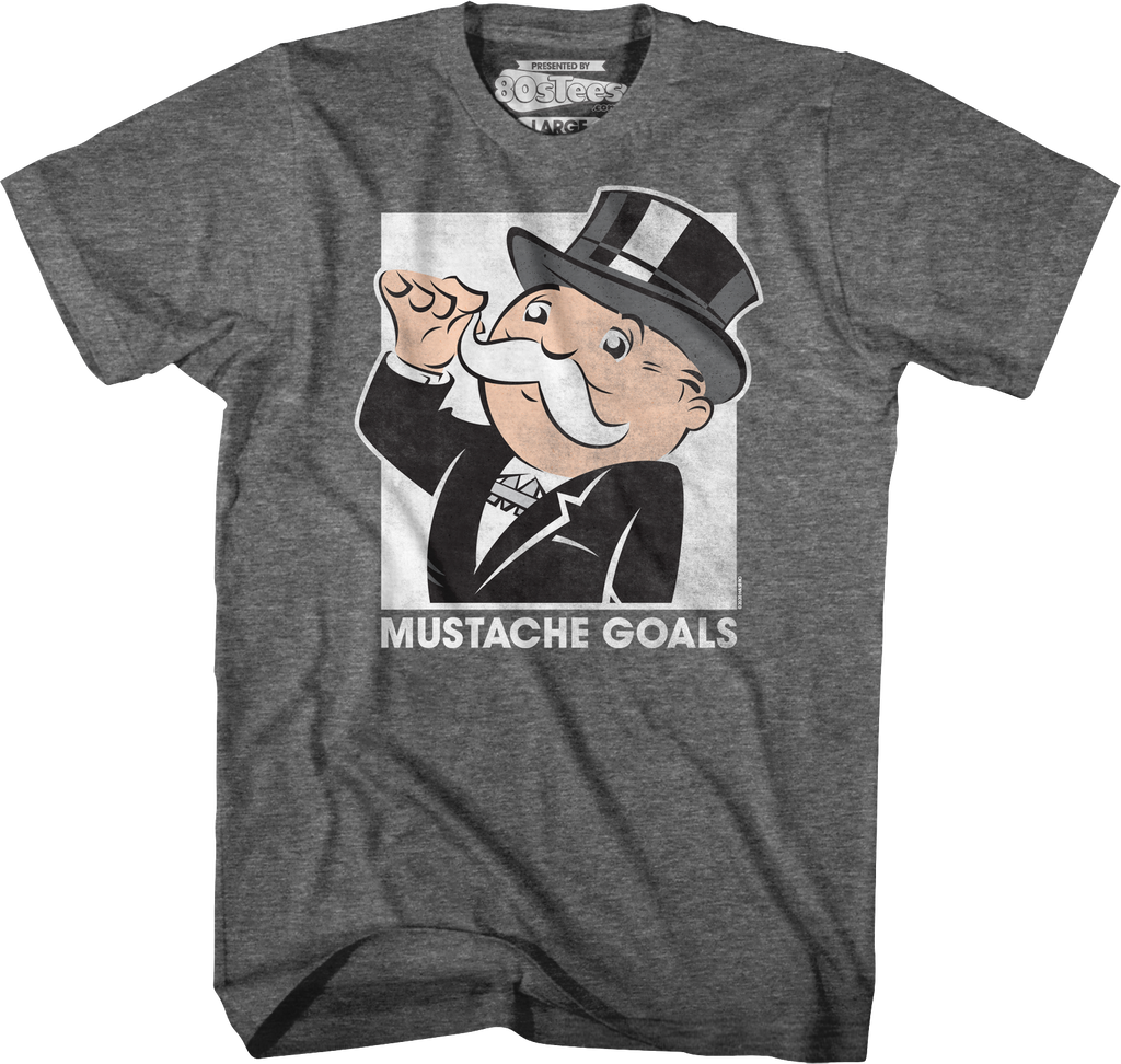 Rich Uncle Pennybags Mustache Goals Monopoly T-Shirt product image 1