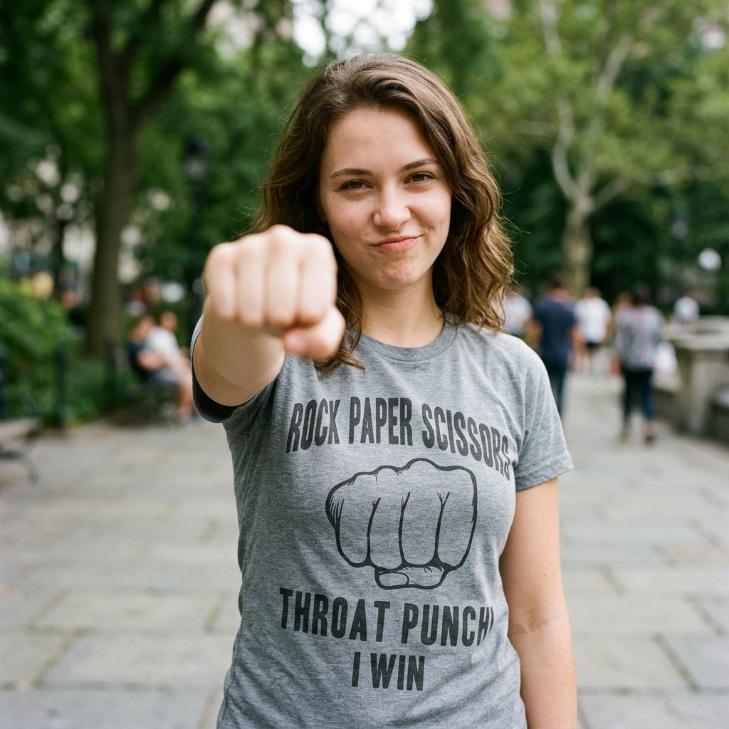 Rock Paper Scissors Throat Punch Women's T Shirt product image 11